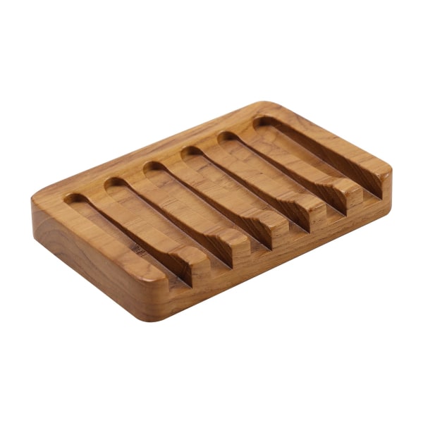 Wooden Soap Dish 2pcs, Soap Holder in Natural Teak, Soap Container for Shower, Bathroom, Kitchen, Bathtub, Razor, Sponges_max