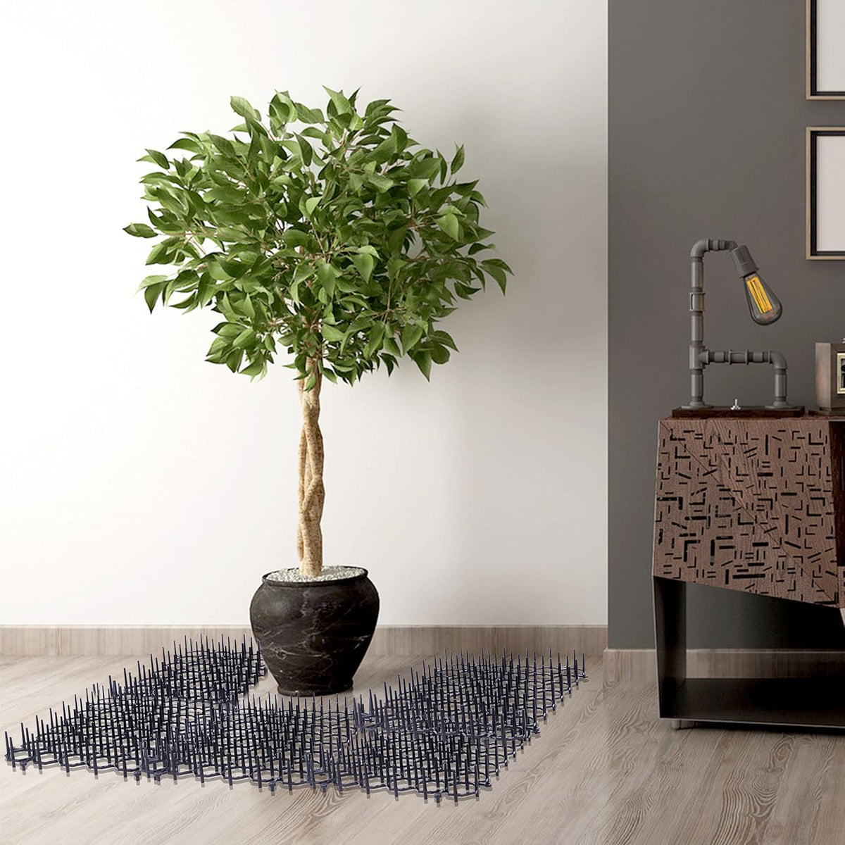 12 pcs 15 cm x 20 cm Spike Mat, Cat Scare with Spikes, Dog Mat, Plastic Net for Animals