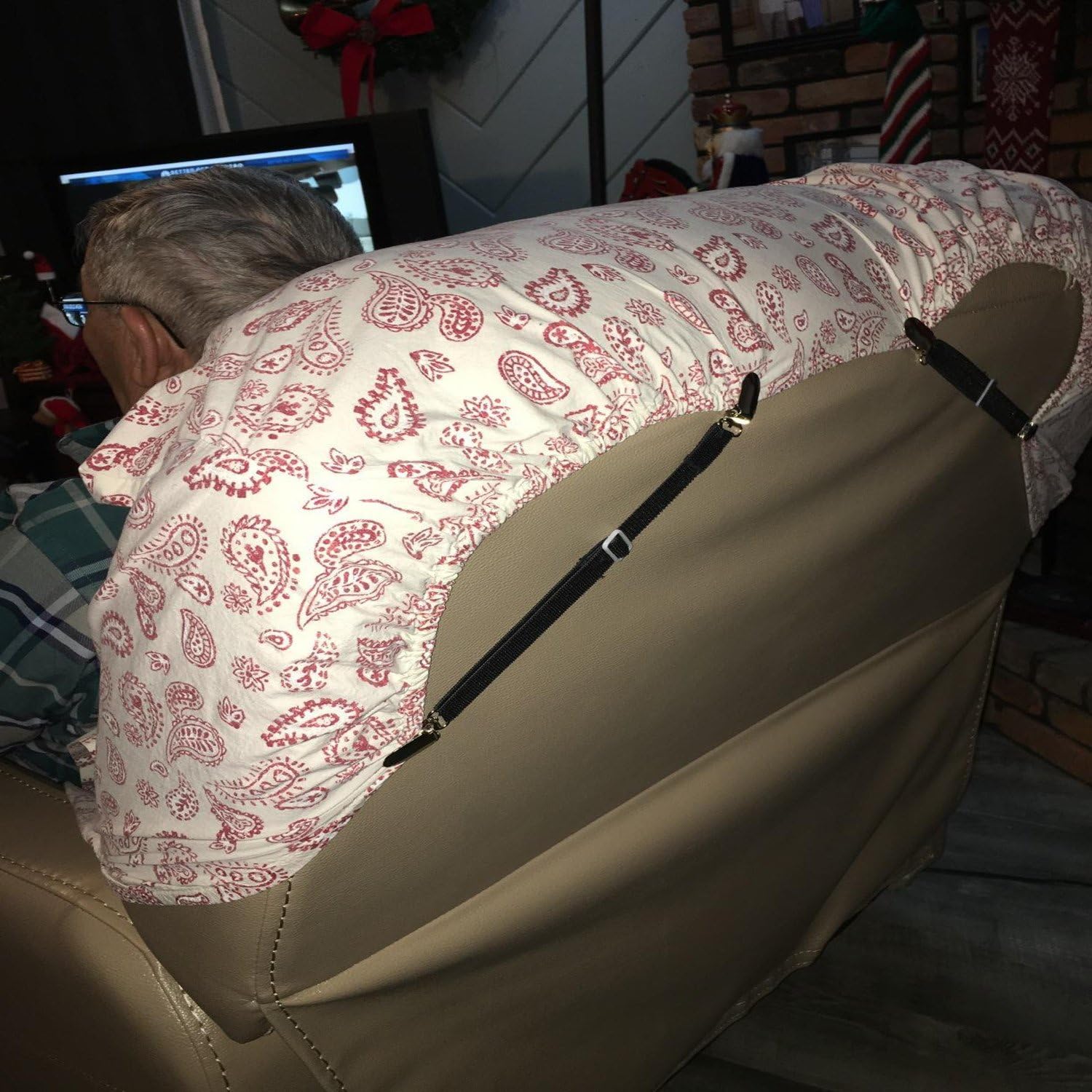 Sheet Clips Buckles Sheet Holder Mattress Clips, 4 pcs Adjustable Elastic Sheet Fasteners Buckles Holders