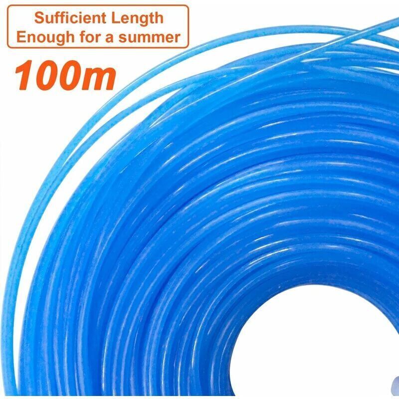 Round Nylon Wire Spool for Trimmer Brushcutter Diameter 1.6 mm Length 100 m, Replacement Wire Trimmer Wire..DEBUNS