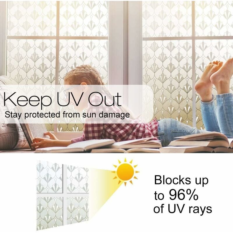 Static Cling Window Film, Privacy Window Film Blackout Reusable