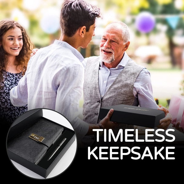 Diary with Lock, A5 PU Leather Journal with Lock, 240 Pages, Vintage Lock Journal Password Protected Notebook with Pen and Gift Box, 21.8 x 14.7 cm