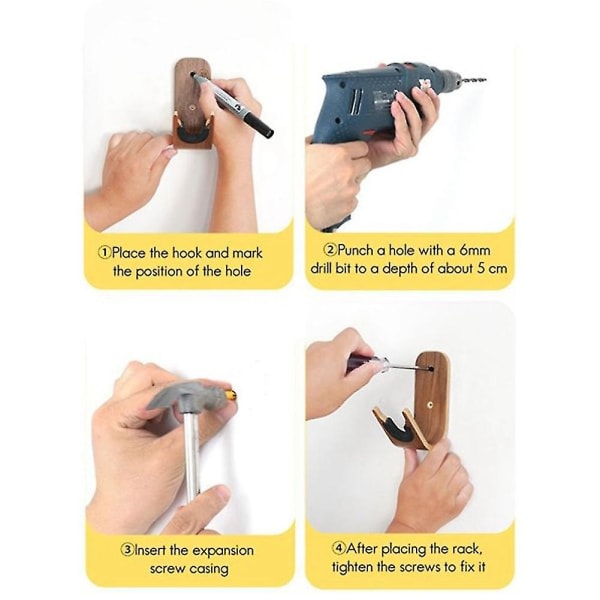 Guitar Skateboard Wall Hanger Unique Design Bent Wood Guitar Hanger Wall Mount Guitar Holder Acoust -suzuka null none