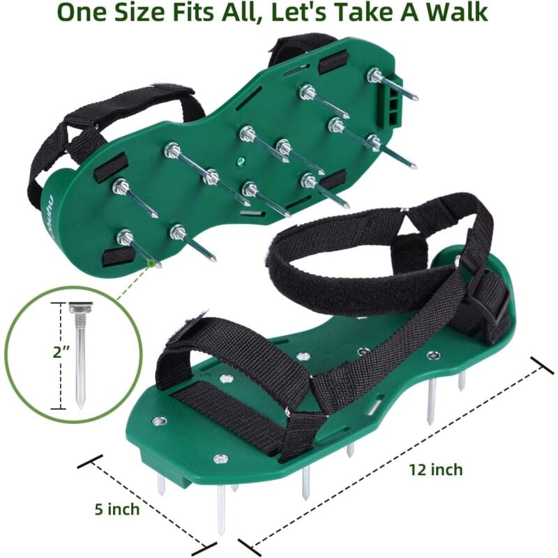 Lawn Aerator Sandals Free Installation, Lawn Spike Shoes Lawn Vertical Cutter Grass Shoes Garden—max