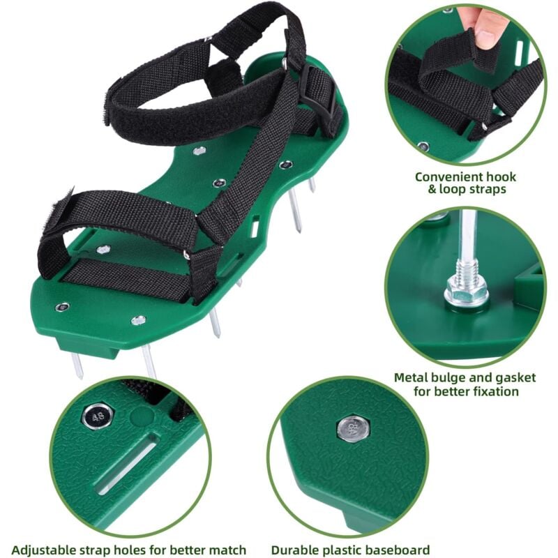Lawn Aerator Sandals Free Installation, Lawn Spike Shoes Lawn Vertical Cutter Grass Shoes Garden—max