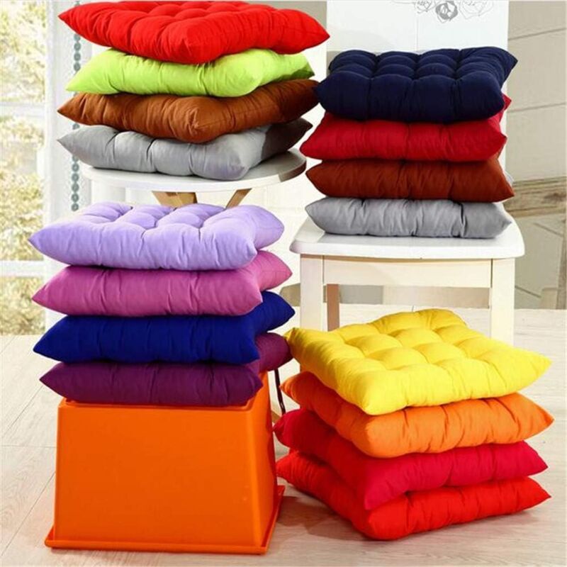Square Chair Cushions 40x40 Quilted Carpet Home Decor Colorful Comfortable Indoor Outdoor Gray