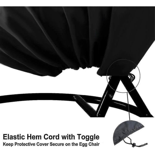 Barsinfi Oxford Zipper Hanging Chair Cover 190 X 115 Cm Waterproof Cover for Garden and Outdoor Furniture 190 X 115 Cm_max