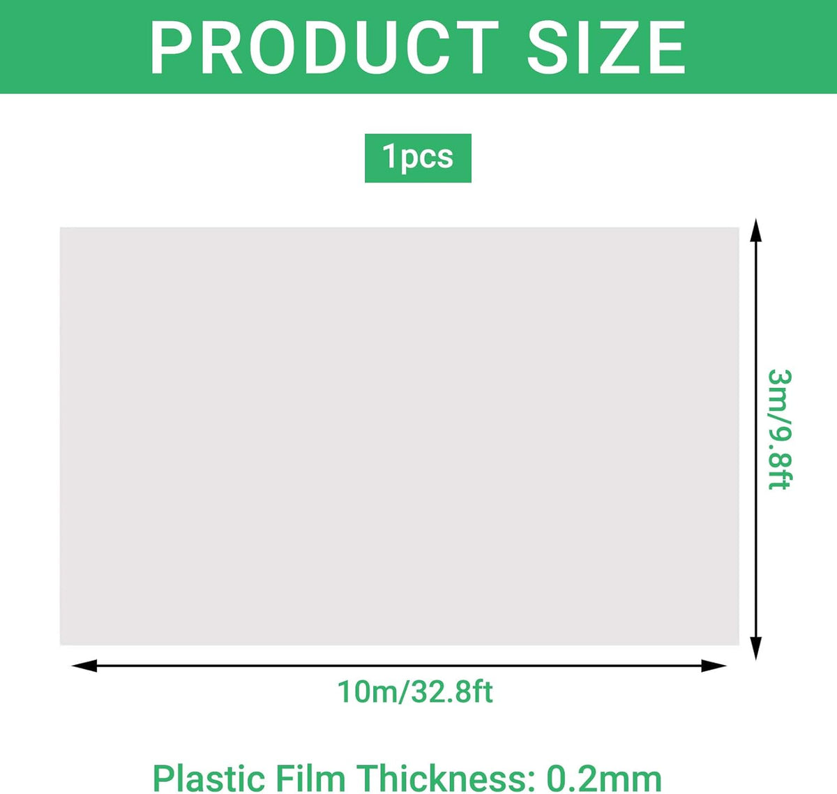 (Special Offer) 2x6m Polyethylene Greenhouse Film, Transparent, Extra Thick Garden Film for Foil Tunnels 10 m