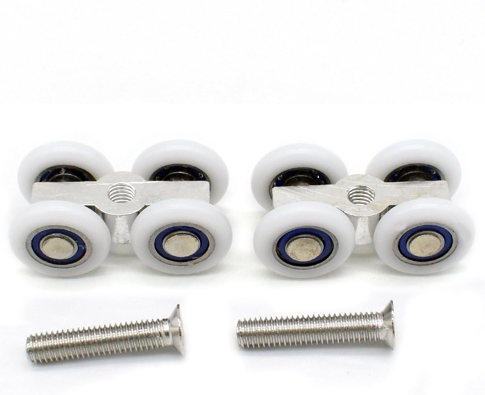 Set of 2 rollers for sliding glass doors