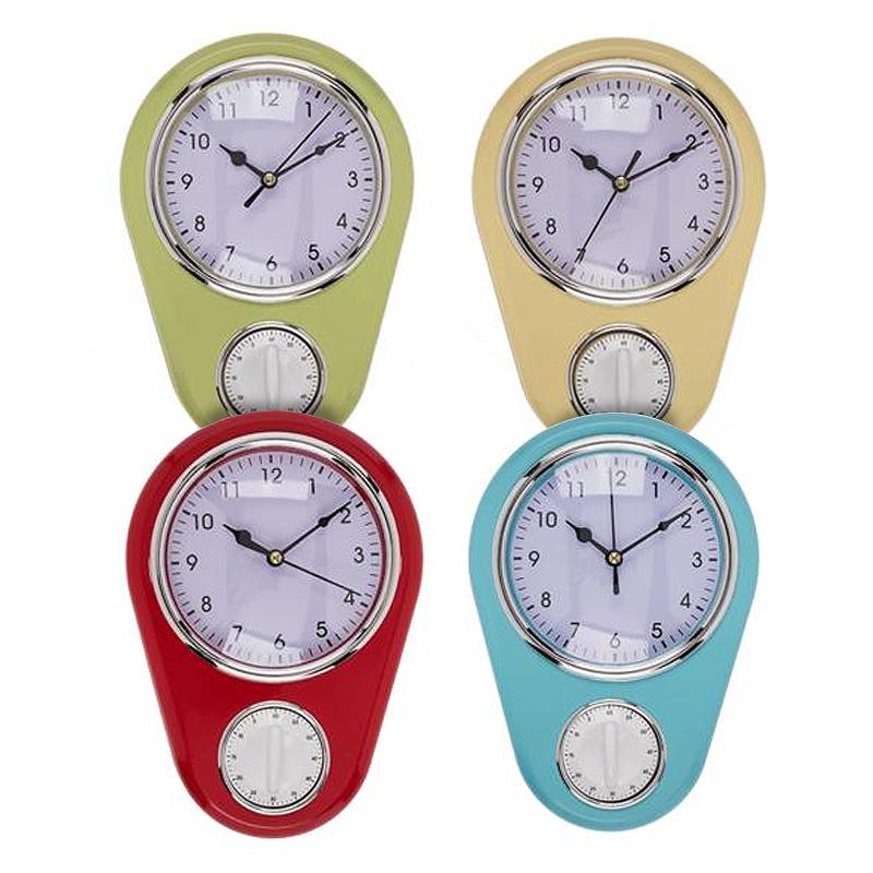 High Quality New Wall Clock & Timer - Clock with Timer Function Blue blue blue 435