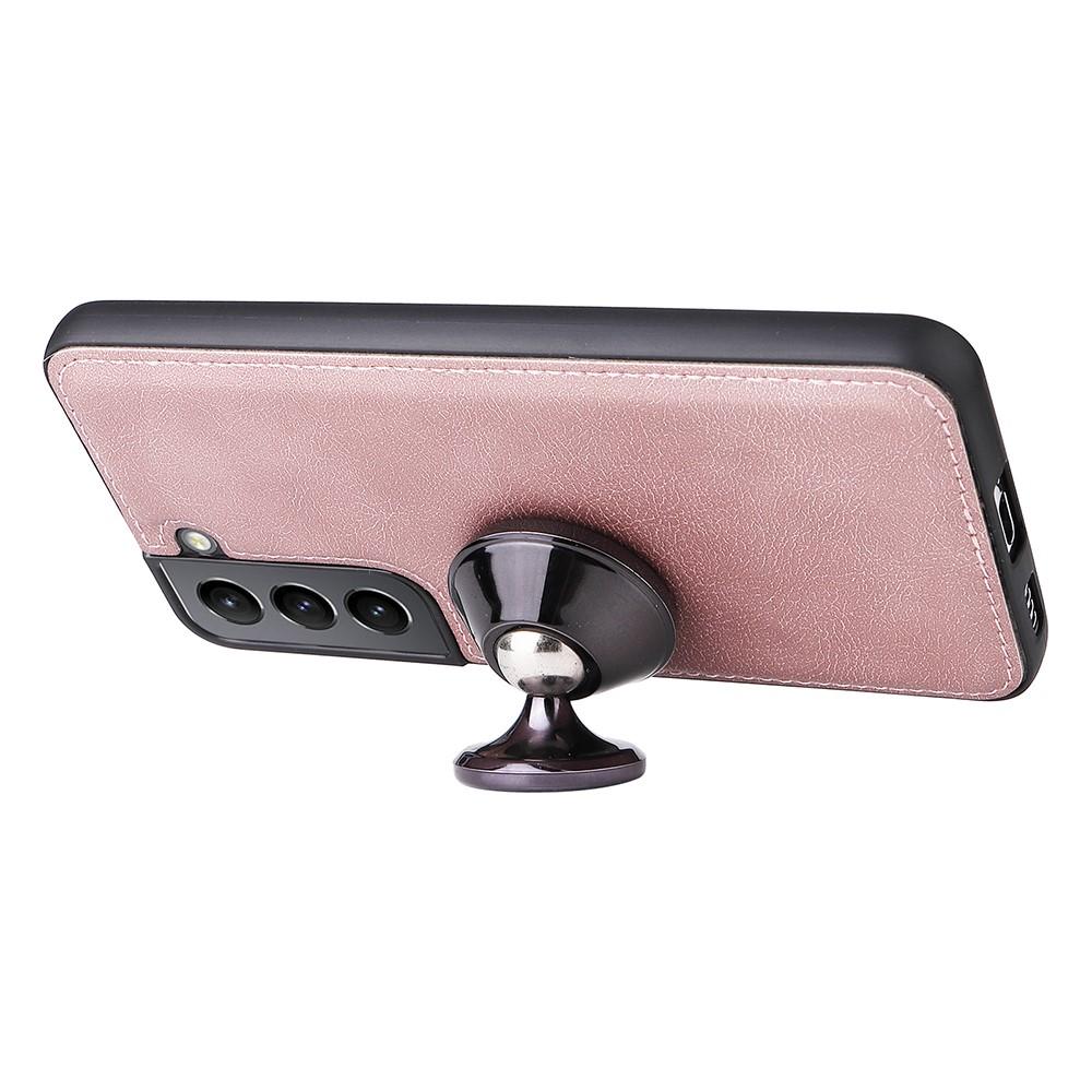 Compatible with Samsung S22 Magnetic 2-in-1 Phone Case/Wallet - Pink Pink gold Pink gold