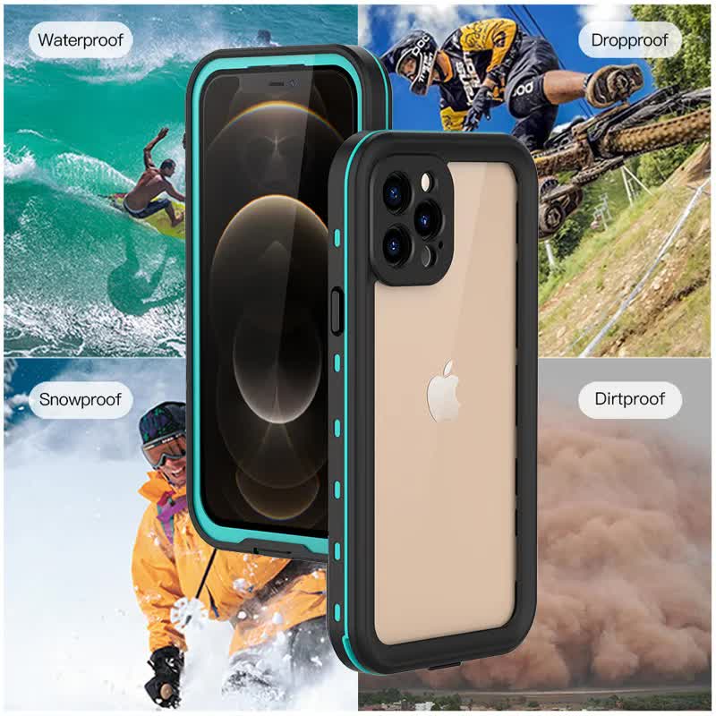 IP68 Waterproof Case for iPhone 15 14 13 12 11 Pro Max XS Max XR 7 8 RedPepper Transparent Protection Diving Underwater Swimming Outdoor Sports RD with Strap RD with Strap i-Phone 13