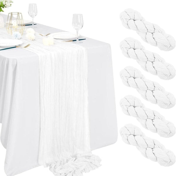 1st Cheesecloth Table Runner Loose-woven Table Runner LIGHT GREEN Light Green
