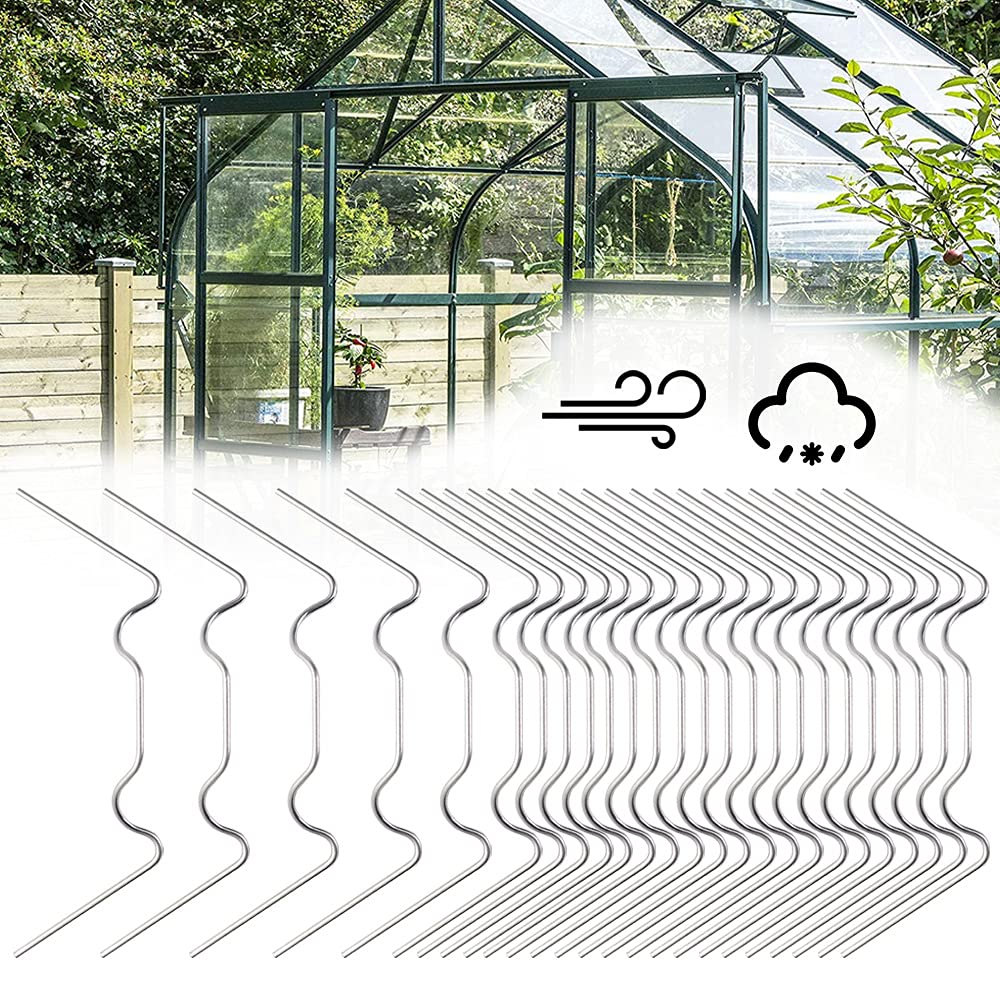 Greenhouse Clamps, 50-pack, greenhouse clamps, stainless steel W-clamps