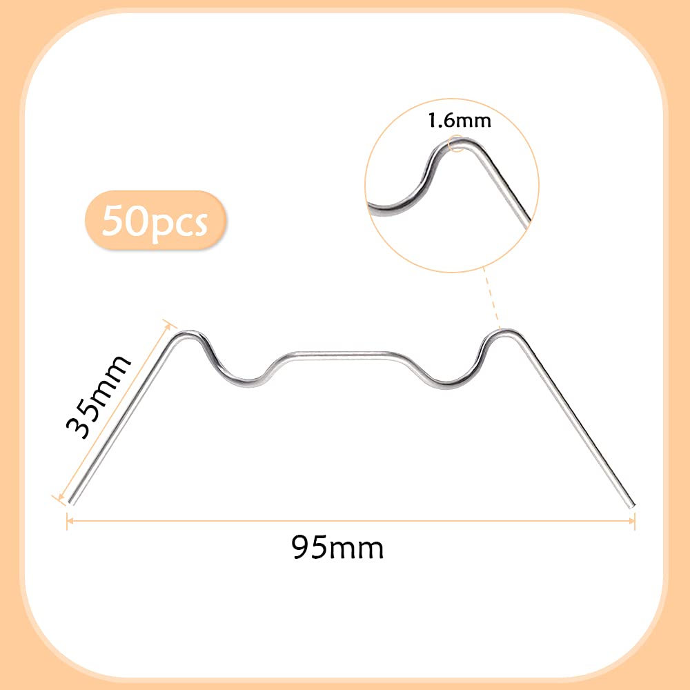 Greenhouse Clamps, 50-pack, greenhouse clamps, stainless steel W-clamps