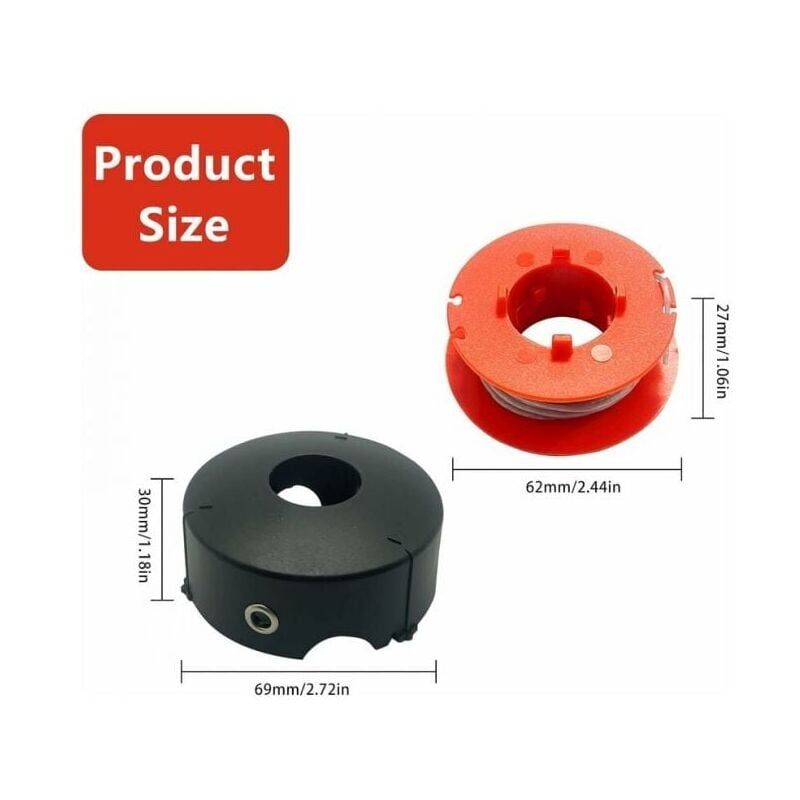 Bosch Art 23 26 30 Easytrim & Combitrim Wire Spool, 8M x 1.6mm, F016800175 (3 Spools + 1 Cover)