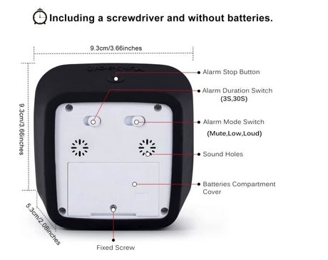 Visual Timer 60min - classroom school for children Black 150