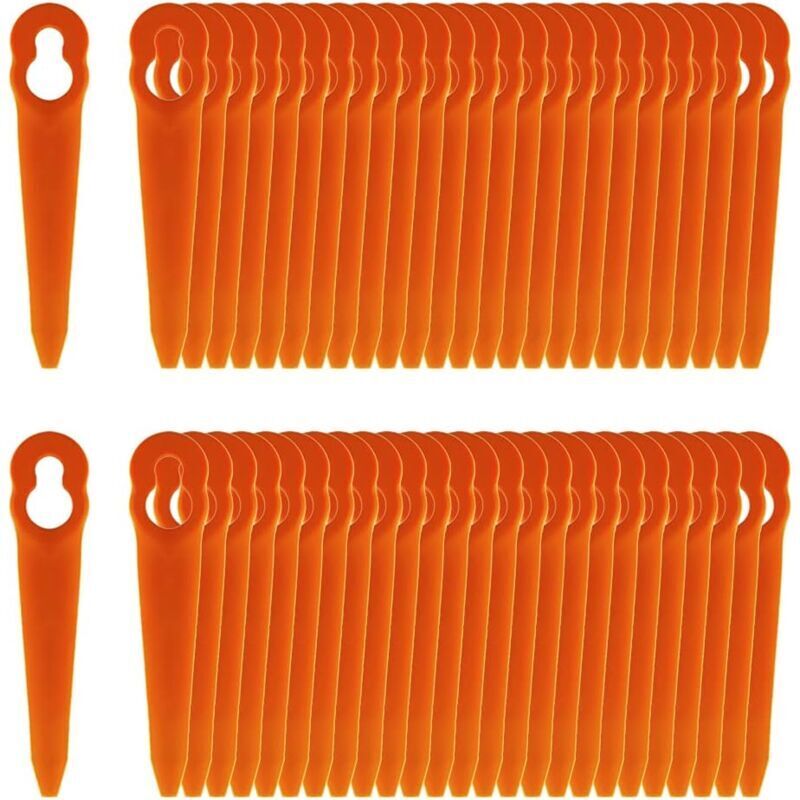 Pack of 100 Compatible Blades for Stihl PolyCut 2-2 PolyCut 3-2, FSA 45 FSA 57 FSE 52, Plastic Blades for Stihl Cordless Trimmer..DEBUNS