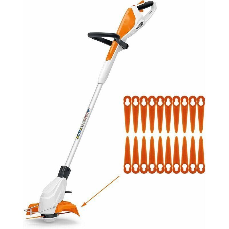 Pack of 100 Compatible Blades for Stihl PolyCut 2-2 PolyCut 3-2, FSA 45 FSA 57 FSE 52, Plastic Blades for Stihl Cordless Trimmer..DEBUNS