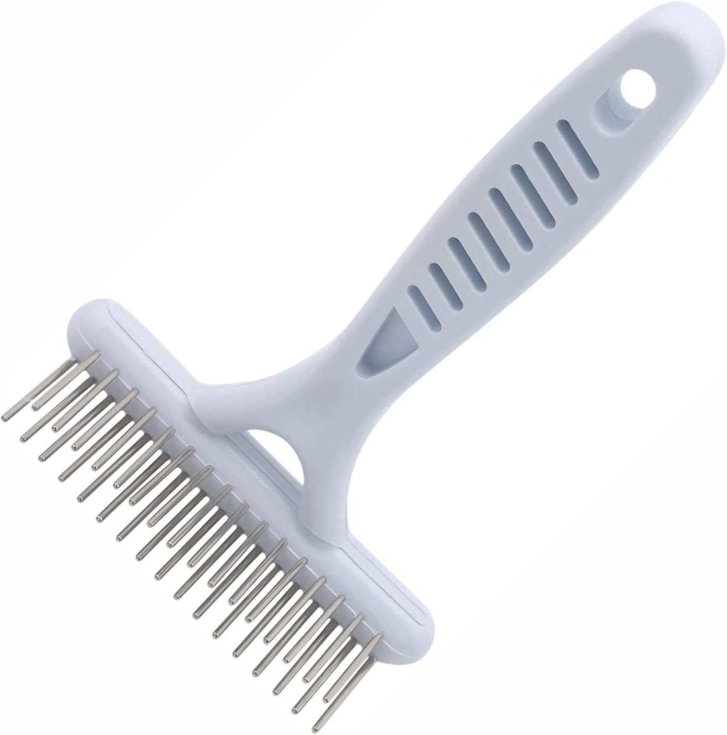 Undercoat Comb Dog Brush Dematting Self-Cleaning Lick Brush Puppy Brush Double Row Teeth Metal Comb for Removal Removes Loose Hair