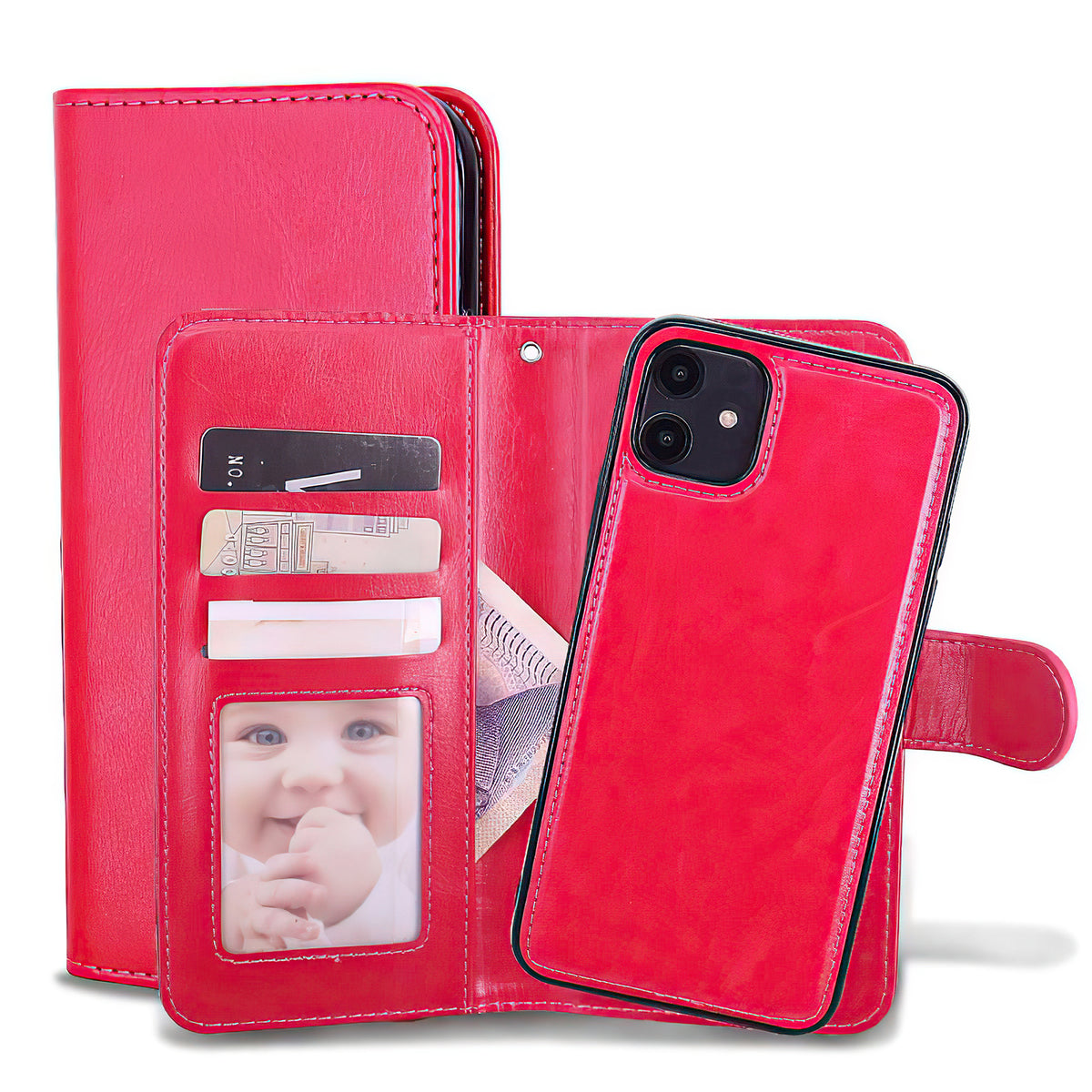 iPhone 12 - Leather Case / Protection Pink