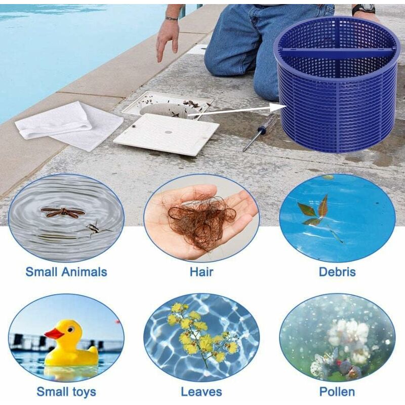 Pool Skimmer Basket Compatible with Hayward SPX1082CA and Aladdin B-152, Replaces Part SP1082 SP1083 SP1084 SP1085 SP1086