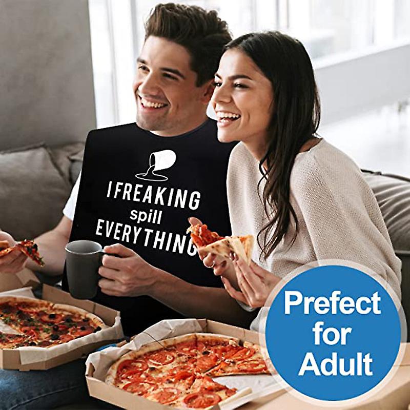 Adult Bib Clothing Protector Adult Reusable Bib for Adults with Crumb Catcher (Cup)