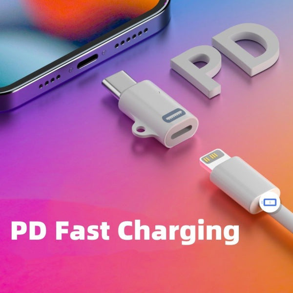 Compatible with iPhone, Lightning to USB-C adapter compatible with e.g. iPhone 15 White