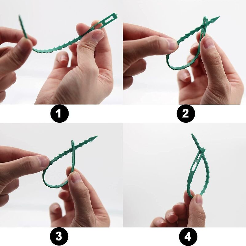 160 pcs Plant Ties Adjustable Garden Ties, Plant Ties and Supports, Helps Support Plants and Shrubs, Flexible Plastic Ties (3 Sizes)
