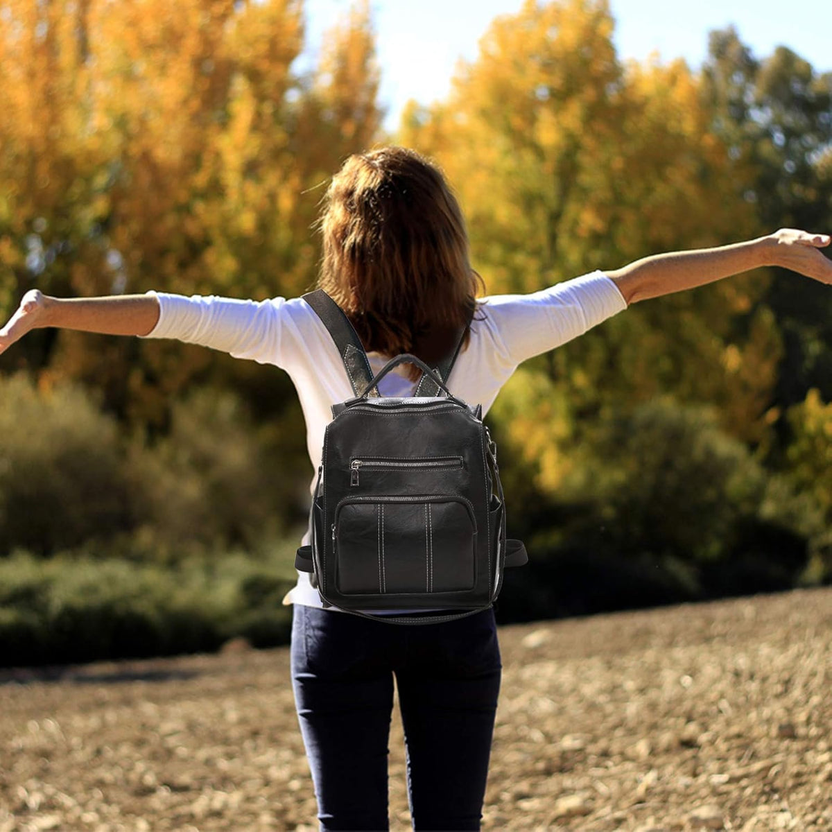 Vintage Backpack Women Shoulder Bag Girls Waterproof Daypack