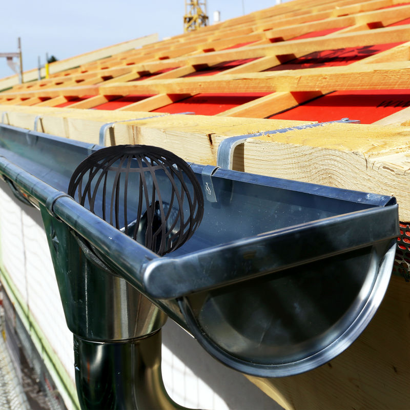 Downspout Cover, 4-pack, Plastic Basket, Leaf Catcher for Gutter, Rain Pipe Cover, Gutter Cover, Ø 13 cm, black