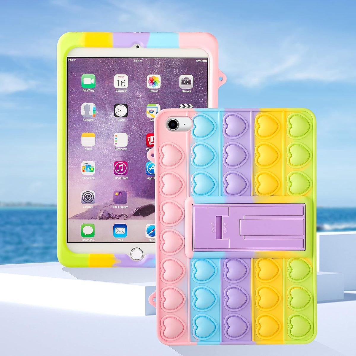 Case for iPad Air 2/iPad 6/ Pro 9.7\" Cartoon Funny Kawaii Cute Silicone Fun Cover Stylish Fashion Unique Design Fidget for Kids Case