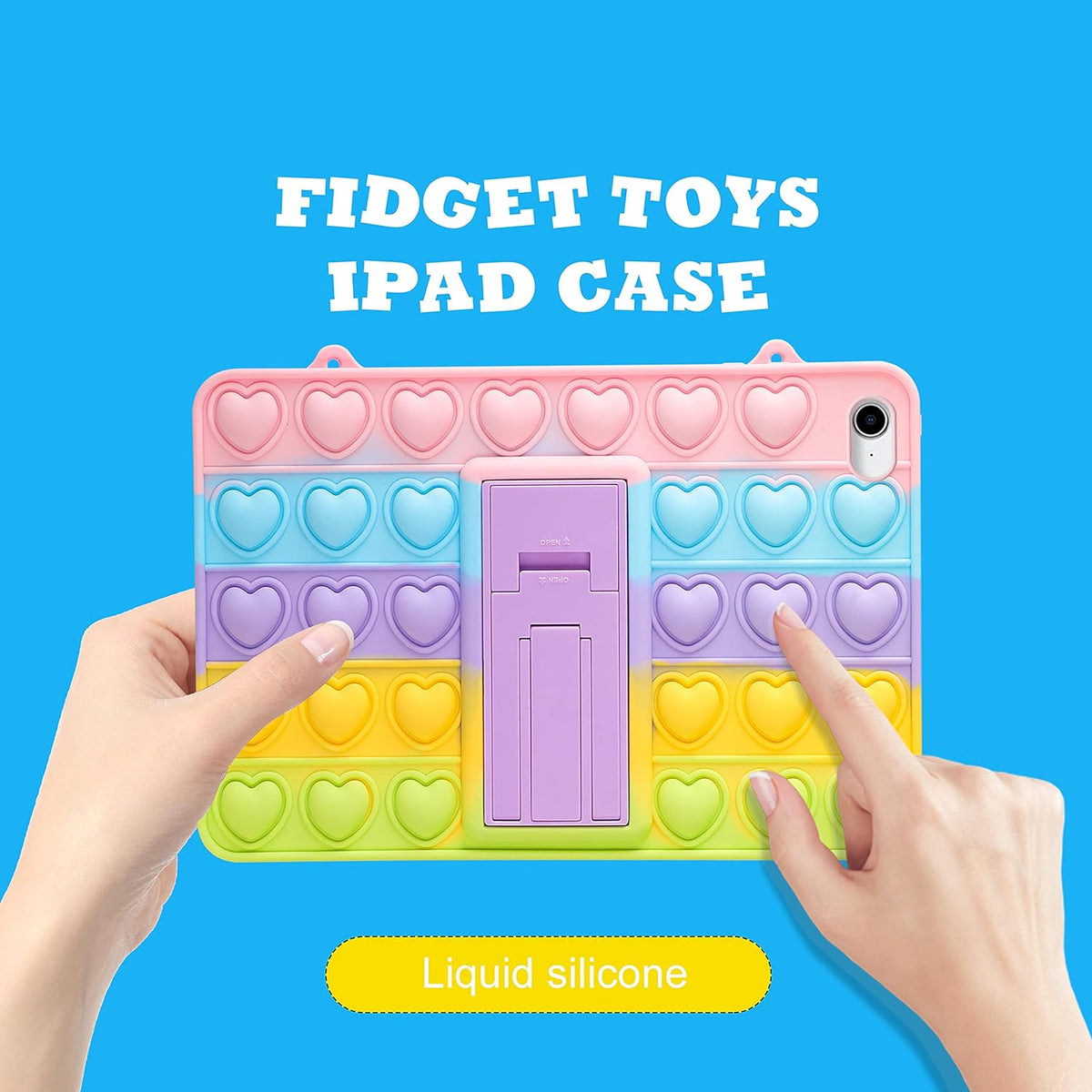 Case for iPad Air 2/iPad 6/ Pro 9.7\" Cartoon Funny Kawaii Cute Silicone Fun Cover Stylish Fashion Unique Design Fidget for Kids Case