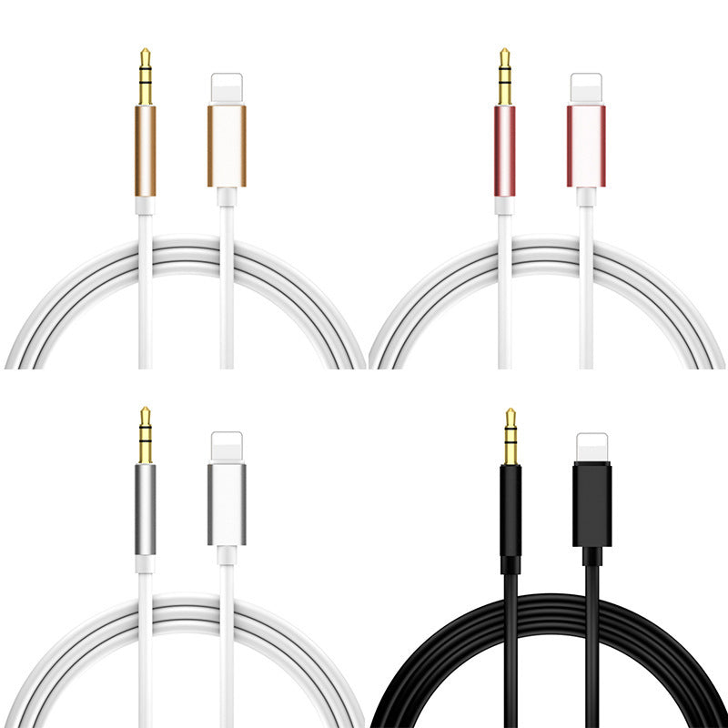 For iPhone Aux Cord Car Aux Cable Apple to 3.5mm Aux Cable - 1m Silver 1m