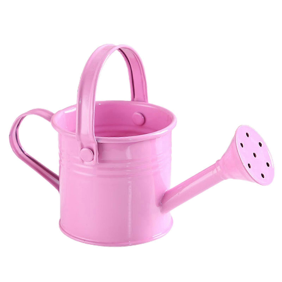 100% New, Mini Iron Watering Can, Spray Bottle, Metal Forging with Handle, Sprinkler Shower Pink