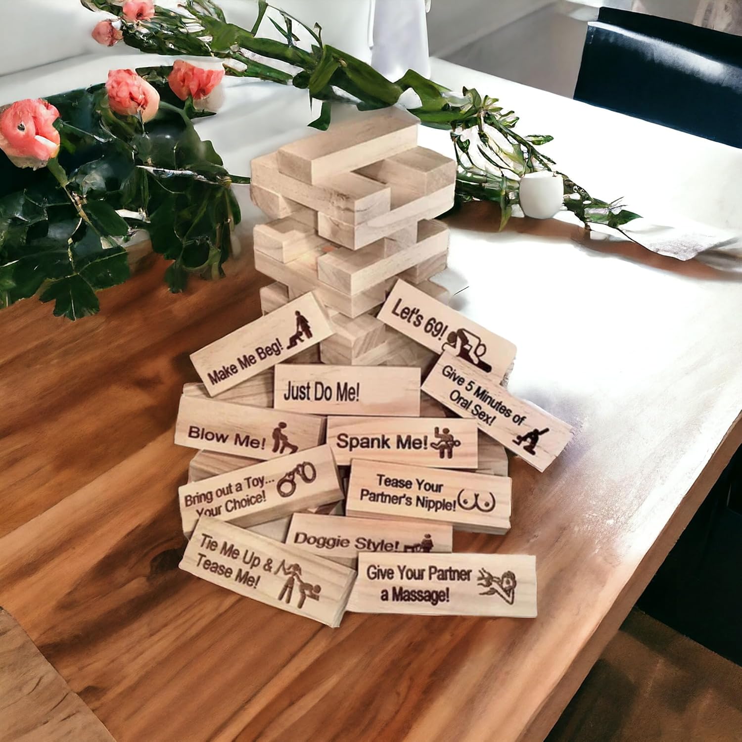 Block Tower Jenga Game Couple Dating Block Tower Jenga Game