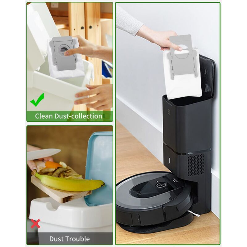 iRobot Roomba i7 i3 i4 i6 j7 i8 S9 E5 E6 E7 Clean Base Vacuum Cleaner Bags, 10-pack