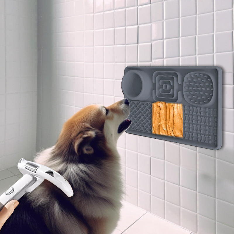 Pet Lick Mat, Food Bowl Pink (Square)