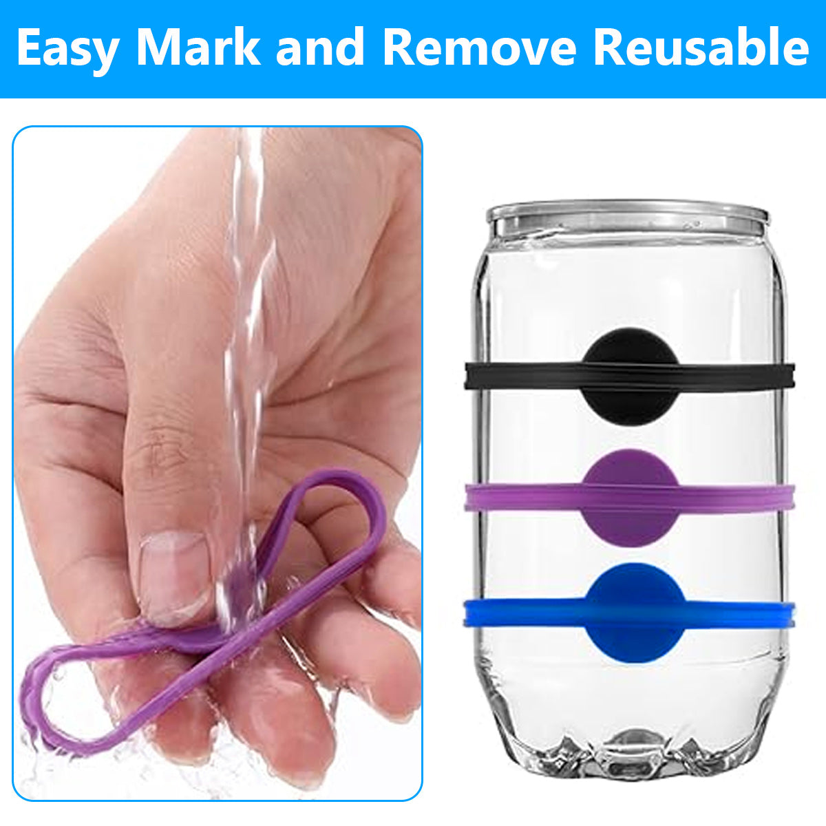 60 pcs glass markers, silicone glass marker drinking glass colorful wine glass markers reusable wine glass markers wine marker