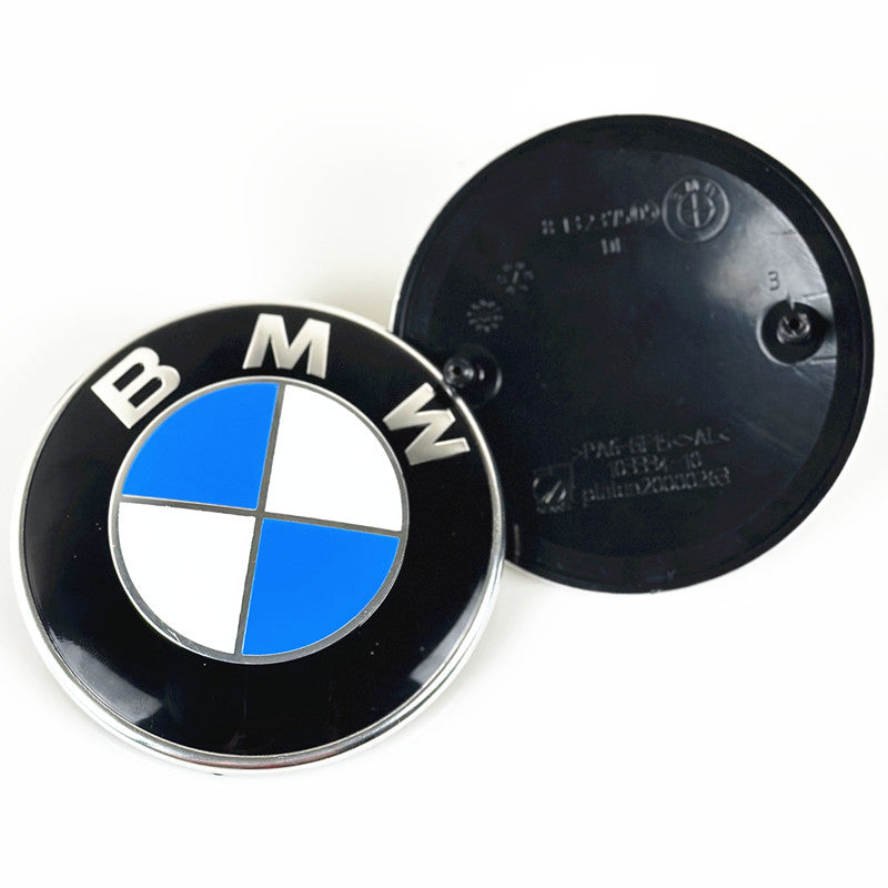 BM-W Emblem Hood Logo for Black and white Black and white Black and white 82MM hood