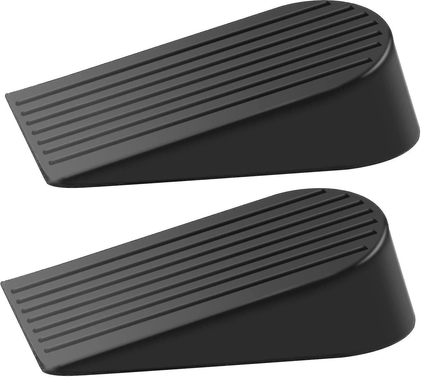 Door Stop, Extra Large Rubber Door Wedges Heavy Duty Black Door Stops Wedge