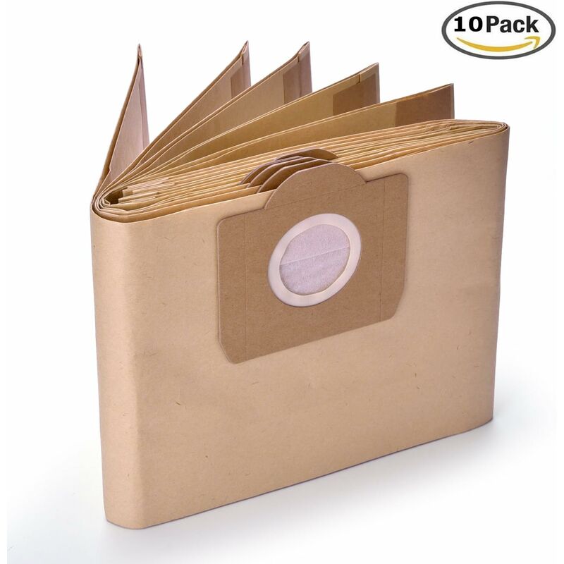 10-pack 6.959-130.0 Paper vacuum cleaner bag A 2201/2204/2504 for Karcher WD3 WD3P Wet and dry vacuum cleaner Replacement