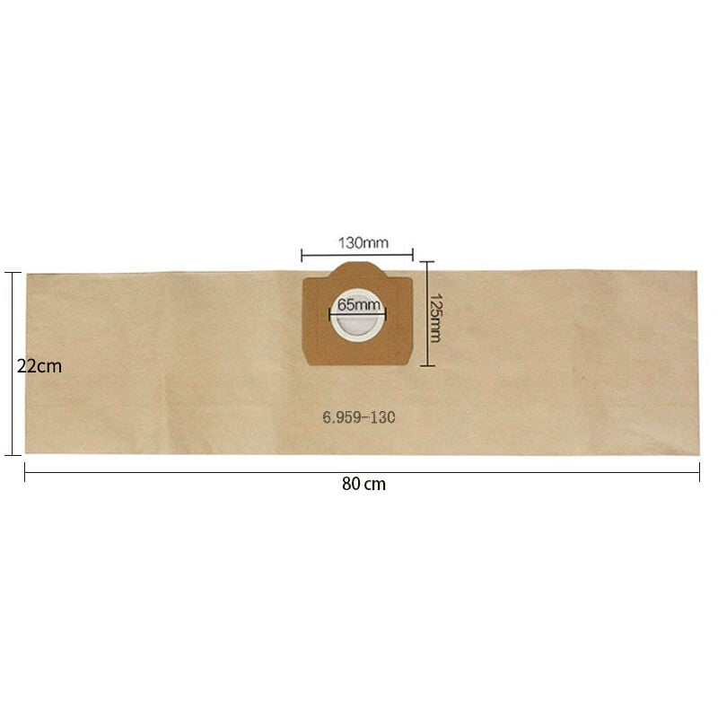 10-pack 6.959-130.0 Paper vacuum cleaner bag A 2201/2204/2504 for Karcher WD3 WD3P Wet and dry vacuum cleaner Replacement