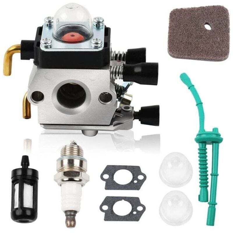 STIHL FS55 FS55R FS55RC FS38 KM55 HL55 KM55R Carburetor Kit with Air Filter, Fuel Pump Kit, Spark Plug - Compatible with STIHL