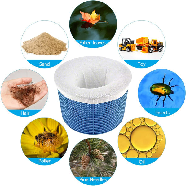 20 pcs Pool Skimmer Socks Pool Filter Sock for