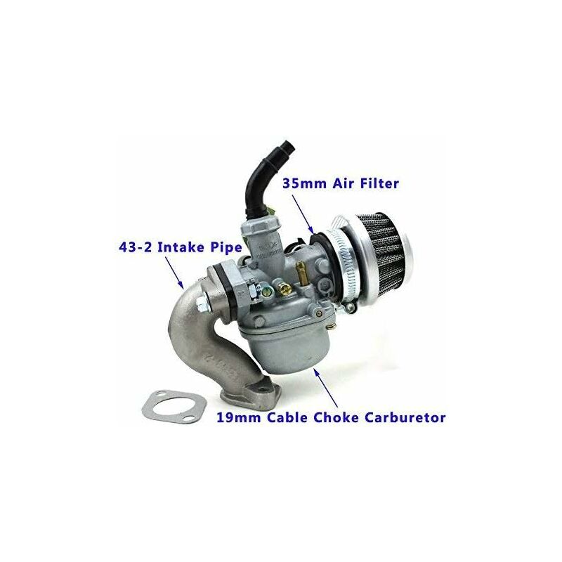 PZ19 Carburetor Kit - for quad, ATV and dirt bike Taotao Sunl - 50cc, 70cc, 90cc, 110cc - 19 mm pocket bike carburetor
