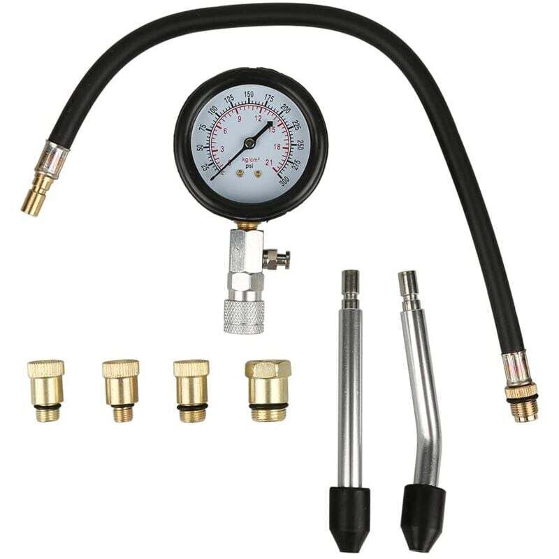 Compression Tester Kit for Vehicles, Compatible with Motorcycle, Car, Outboard, Chainsaw, Snowmobile, Gasoline Engine