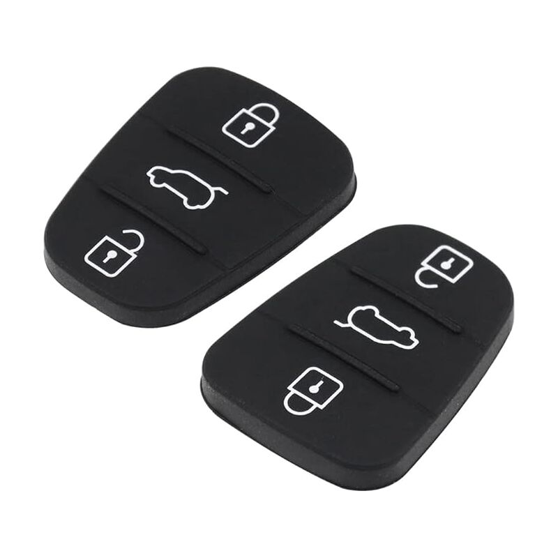 2pcs Silicone Key Case Compatible with Kia Sportage Cee'd Picanto Rio &amp; Hyundai i10 i20 i30 ix20 ix35 - 3 Buttons Remote Control Cover