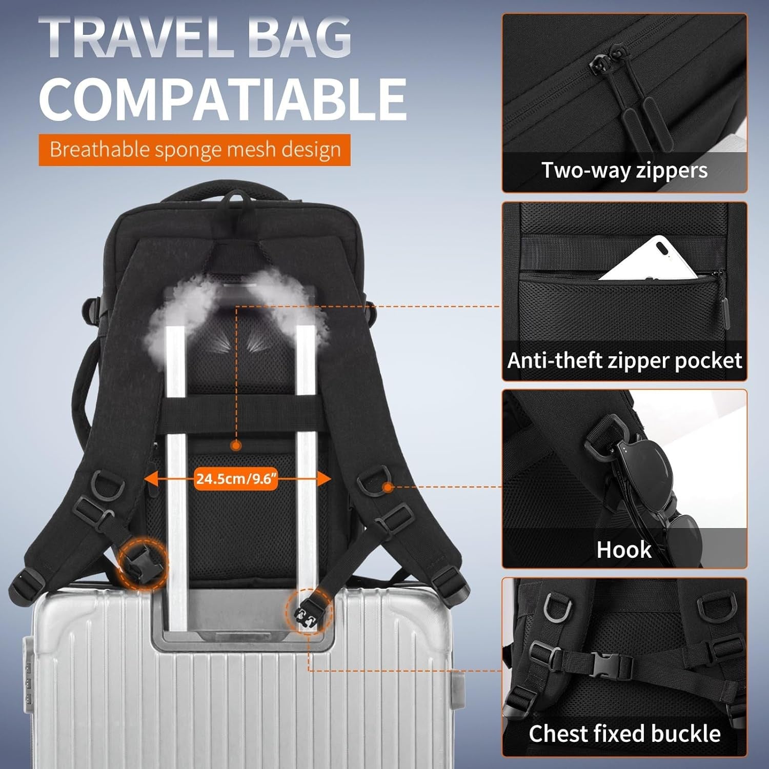 40x20x25 cm cabin bag backpack, ryanair cabin bag, cabin bag, travel backpack, laptop backpack for men and women-xindaren