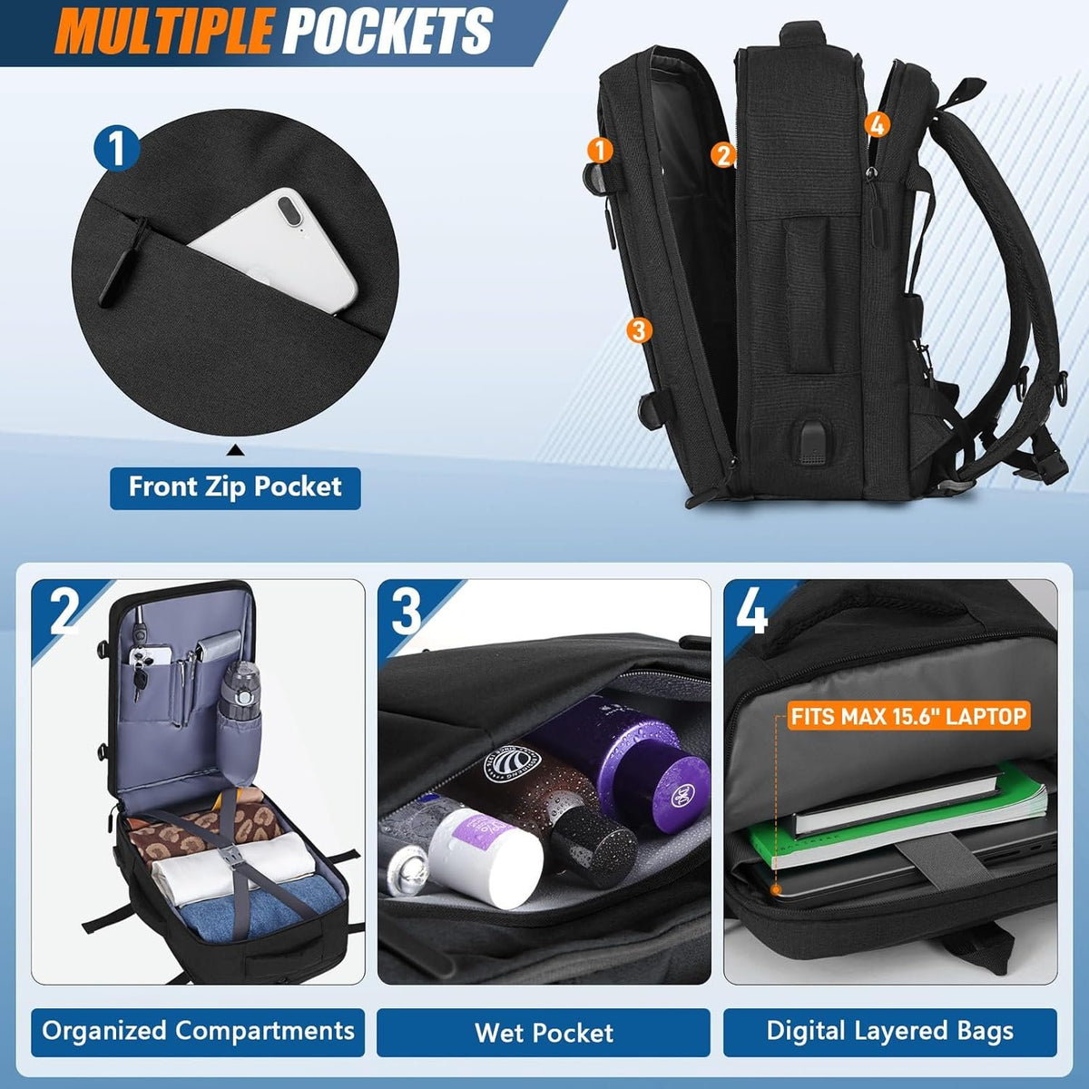 40x20x25 cm cabin bag backpack, ryanair cabin bag, cabin bag, travel backpack, laptop backpack for men and women-xindaren